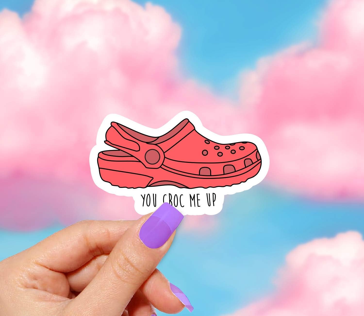 You Croc Me Up Vinyl Sticker - Pack of 2 - for Laptops, Water Bottles and Windows