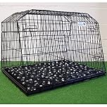 Pet World Medium 38" Sloped Car Dog Crate – Registered Fit for Estate & 4x4 Boots – UK Designed, High Carbon Steel Travel Cage – Emergency Top Escape – Folds Flat – Free Comfort Mat – Easy Assembly