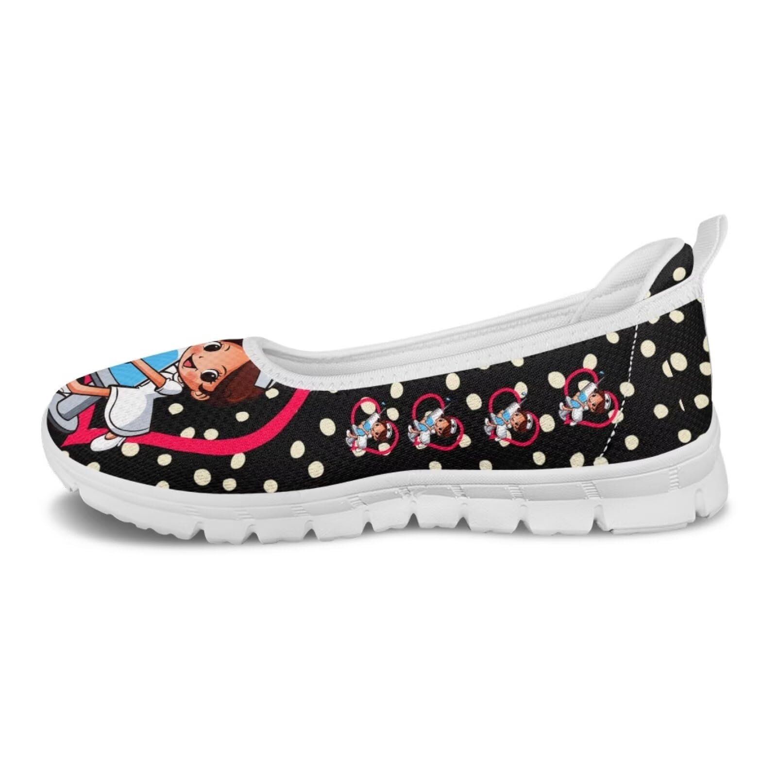 chaqlin Tenis para mujer, cómodos, sin cordones, planos, para caminar, para enfermería, tenis para mujer