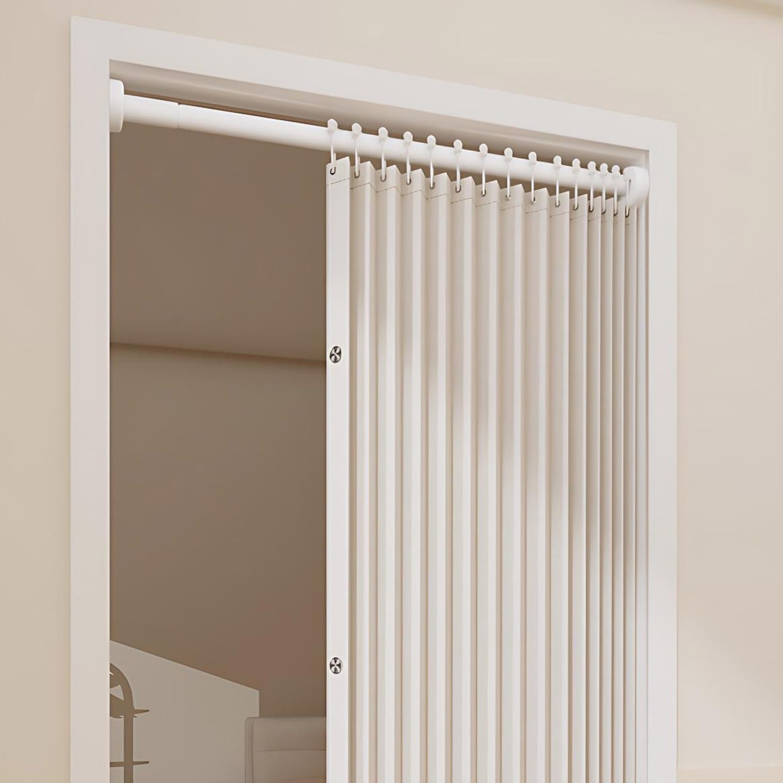 Asta Telescopica in Acciaio Inox 35-240 cm Asta per Tende da Doccia Estensibile Bastoni per Tende a Pressione Regolabile per Finestra Armadio Balcone(Black,(39-63in)100-160cm)