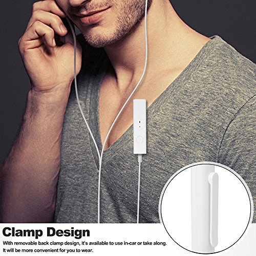 Sunbaca Adaptador de caixa de música sem fio BT 4.1 Receptor de áudio Kit mãos-livres para carro com