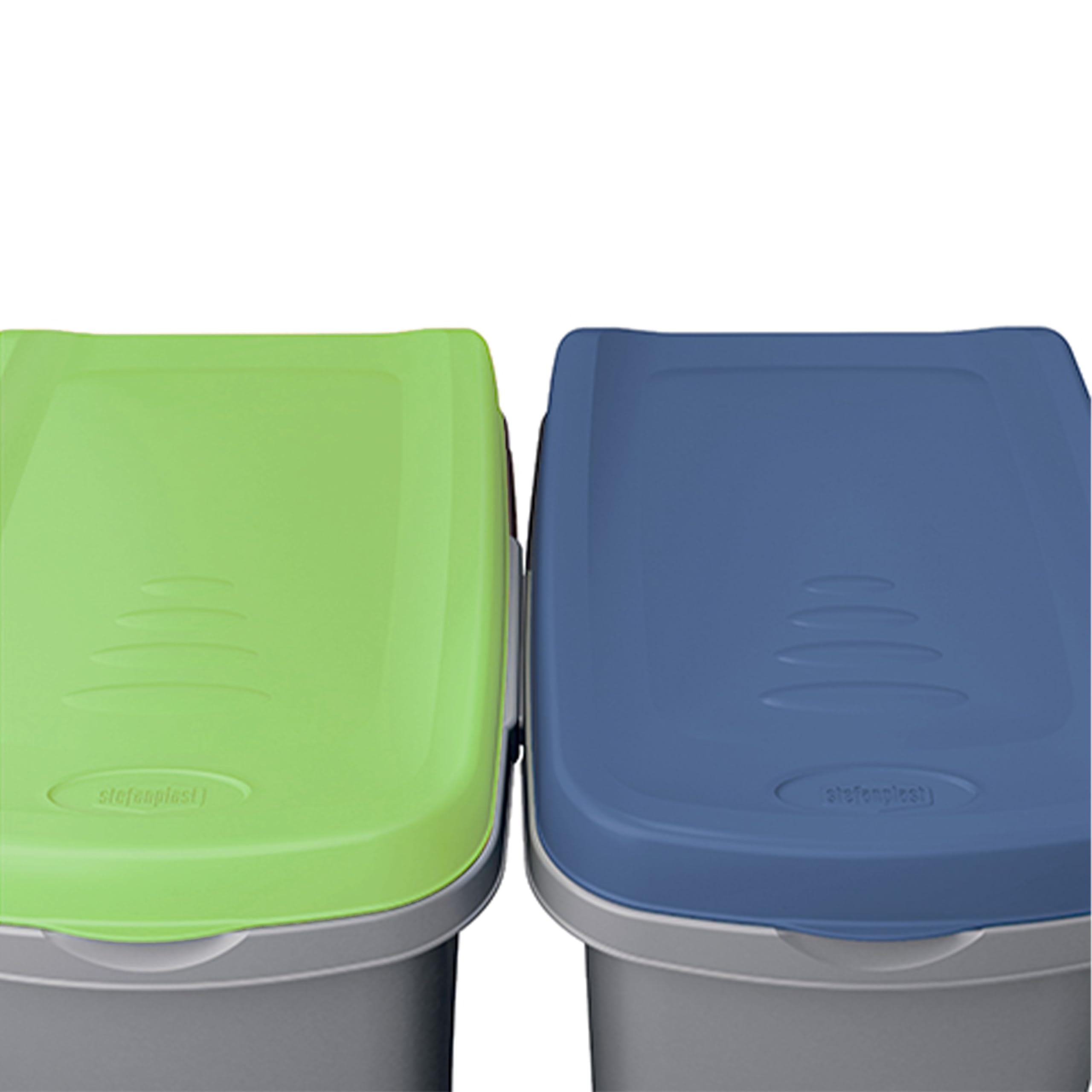 Casaria® Poubelle cuisine 25L 39x24cm couvercle inodore sac poubelle tri sélectif