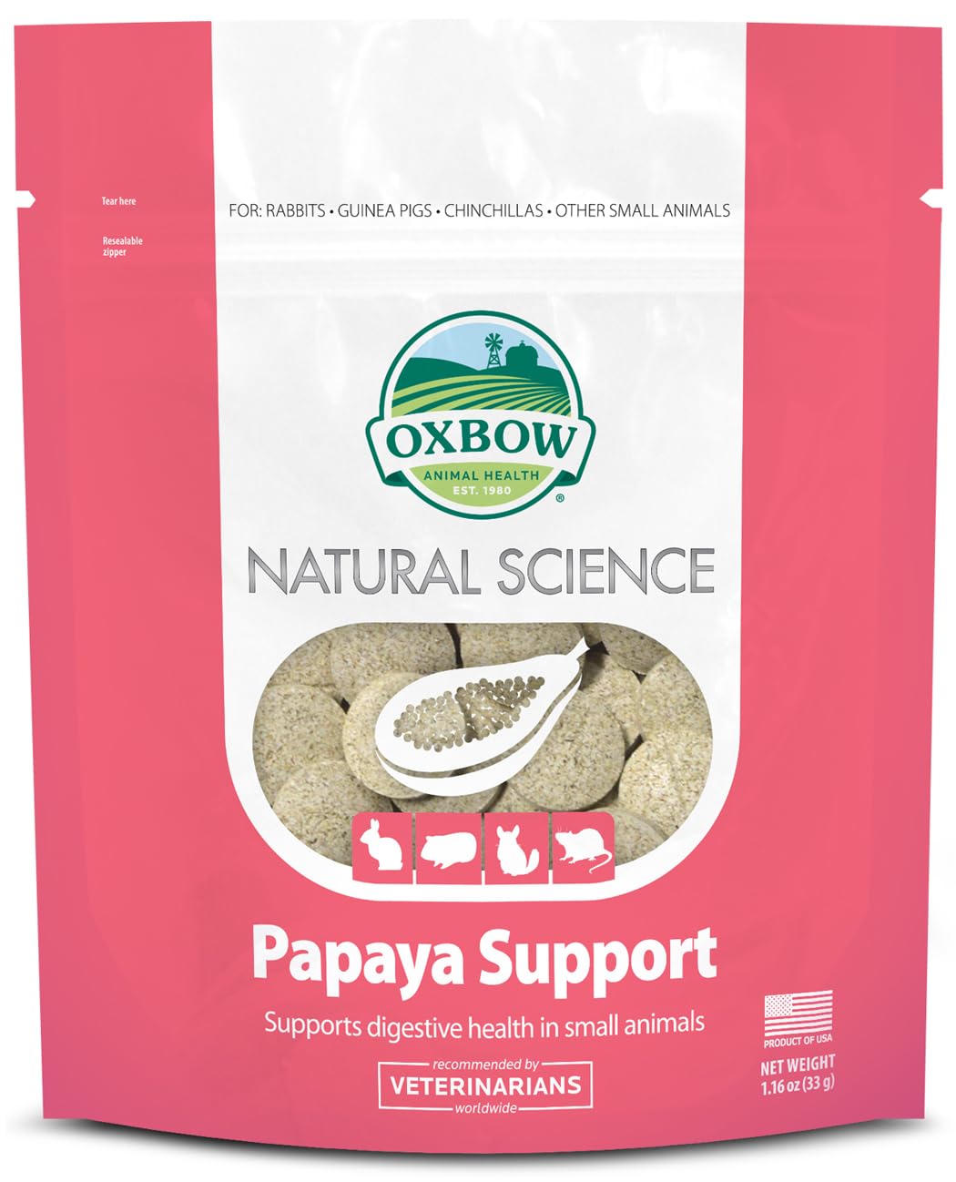 Oxbow Natural Science Papaya Support for Small Animals