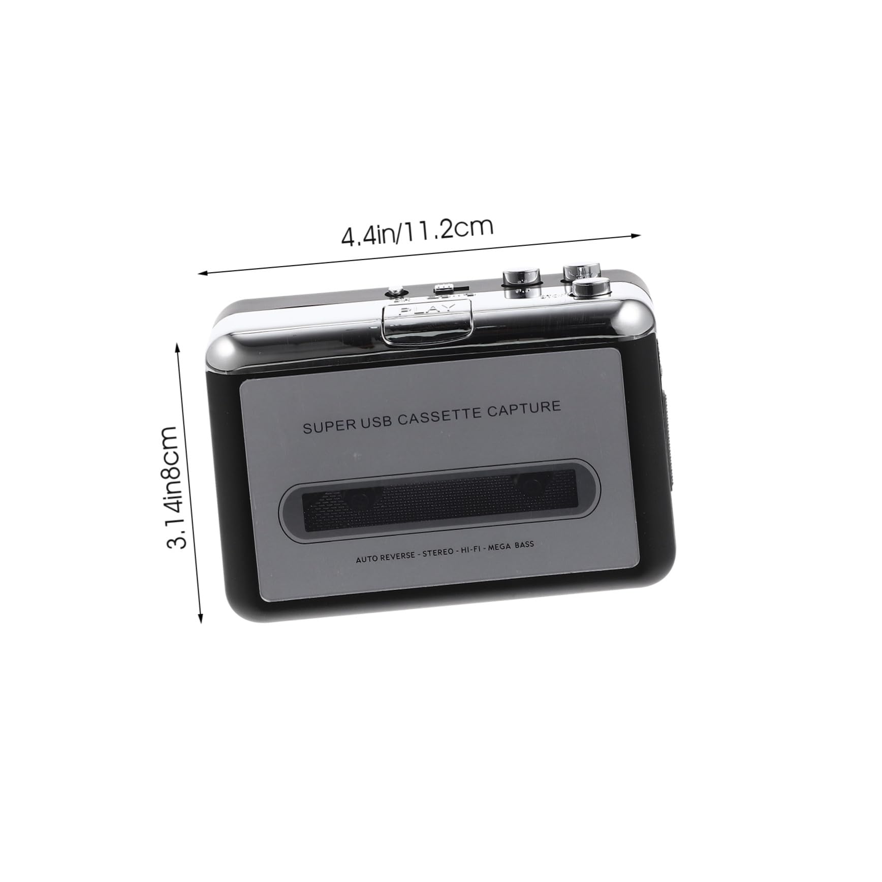 OSALADI Convertitore Cassette USB Portatile Lettore Musicale da Cassetta Software di Conversione senza Driver Compatto per Trasferire Collezione di Nastri