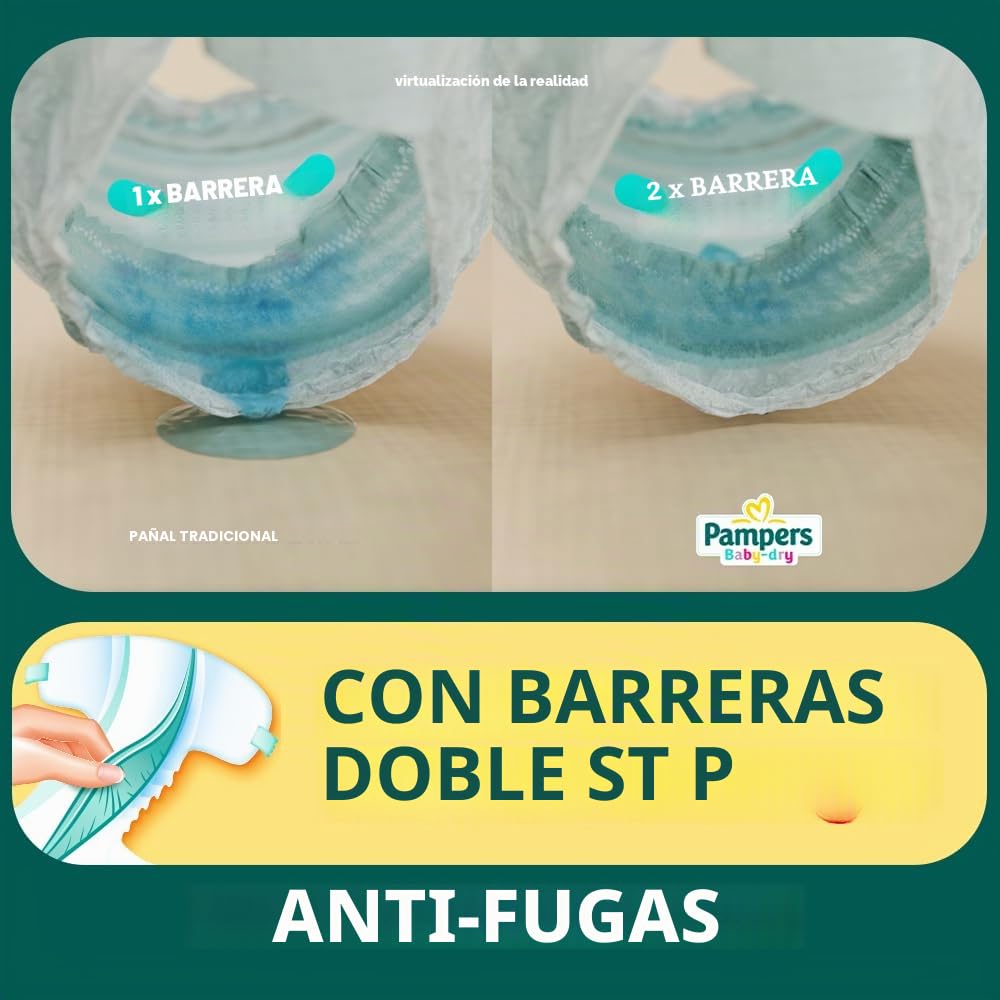 Pampers Baby Dry Maxi, talla 4 (7-18 kg), 200 pañales para bebé