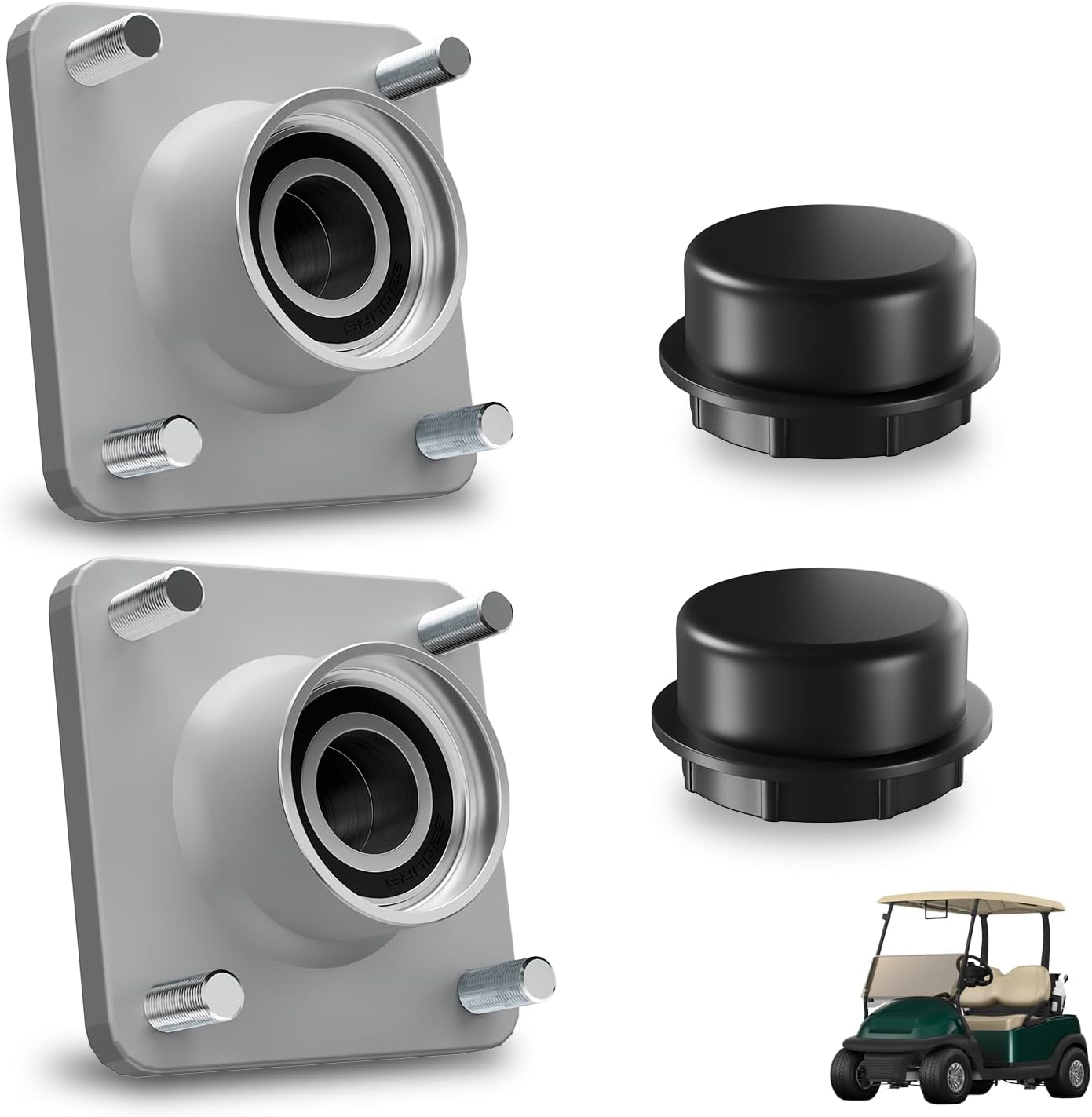 Club Car Wheel Hub Assembly, Club Car Front Hub Bearings Kit for Club Car DS & Precedent 2003-Up and Tempo 2018-Up Gas & Electric Golf Cart, Replace OEM#102357701