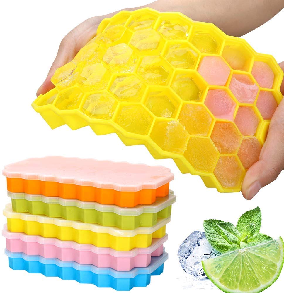 Buy Wolblix Silicone Ice Cube Trays 5 Pack EasyRelease and Flexible