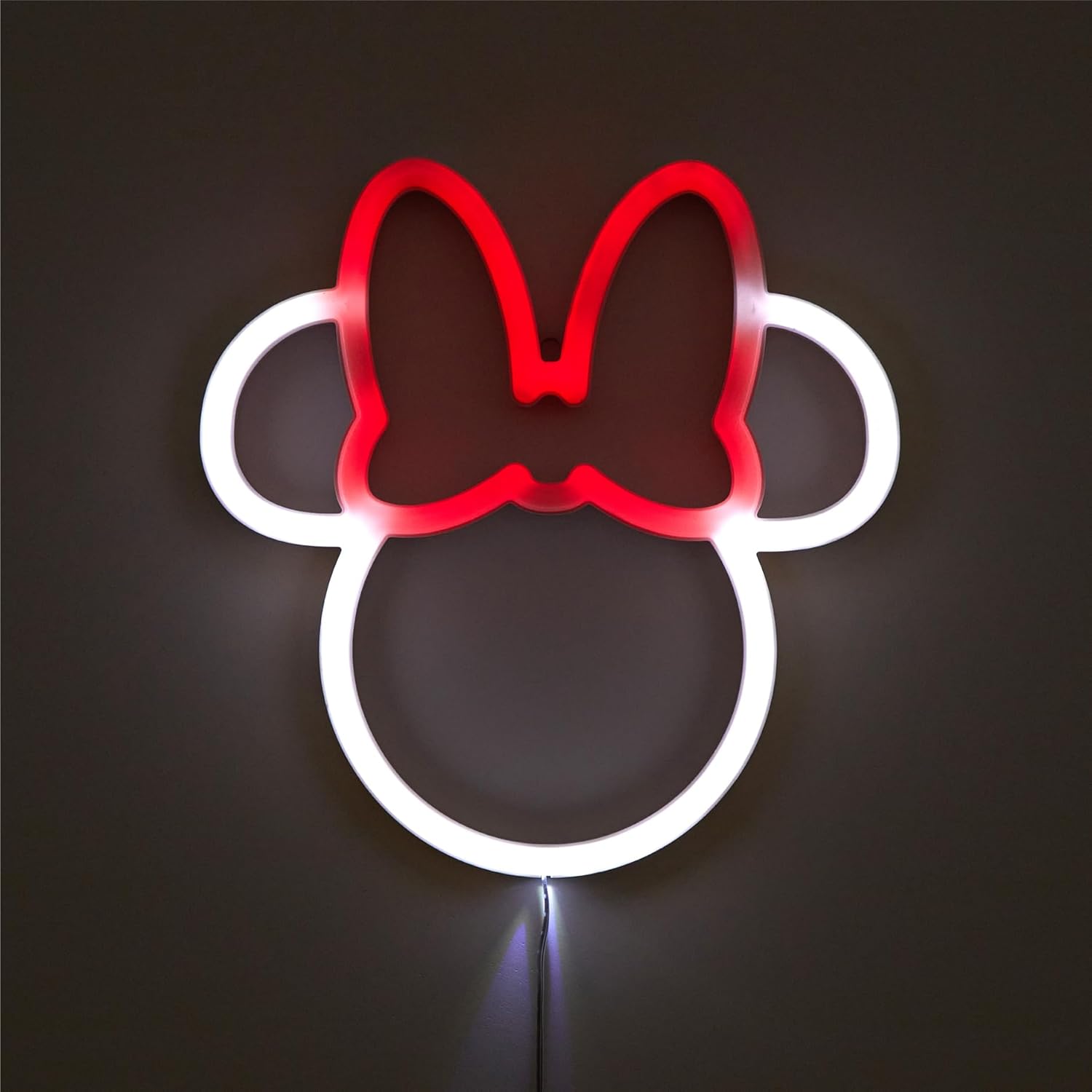 Hello Kitty LED Neon Wall Light,Figural Light-Up Wall Hanging Décor,Battery Operated,10" W x 7" H,Cute Night Light for Kids Bedrooms