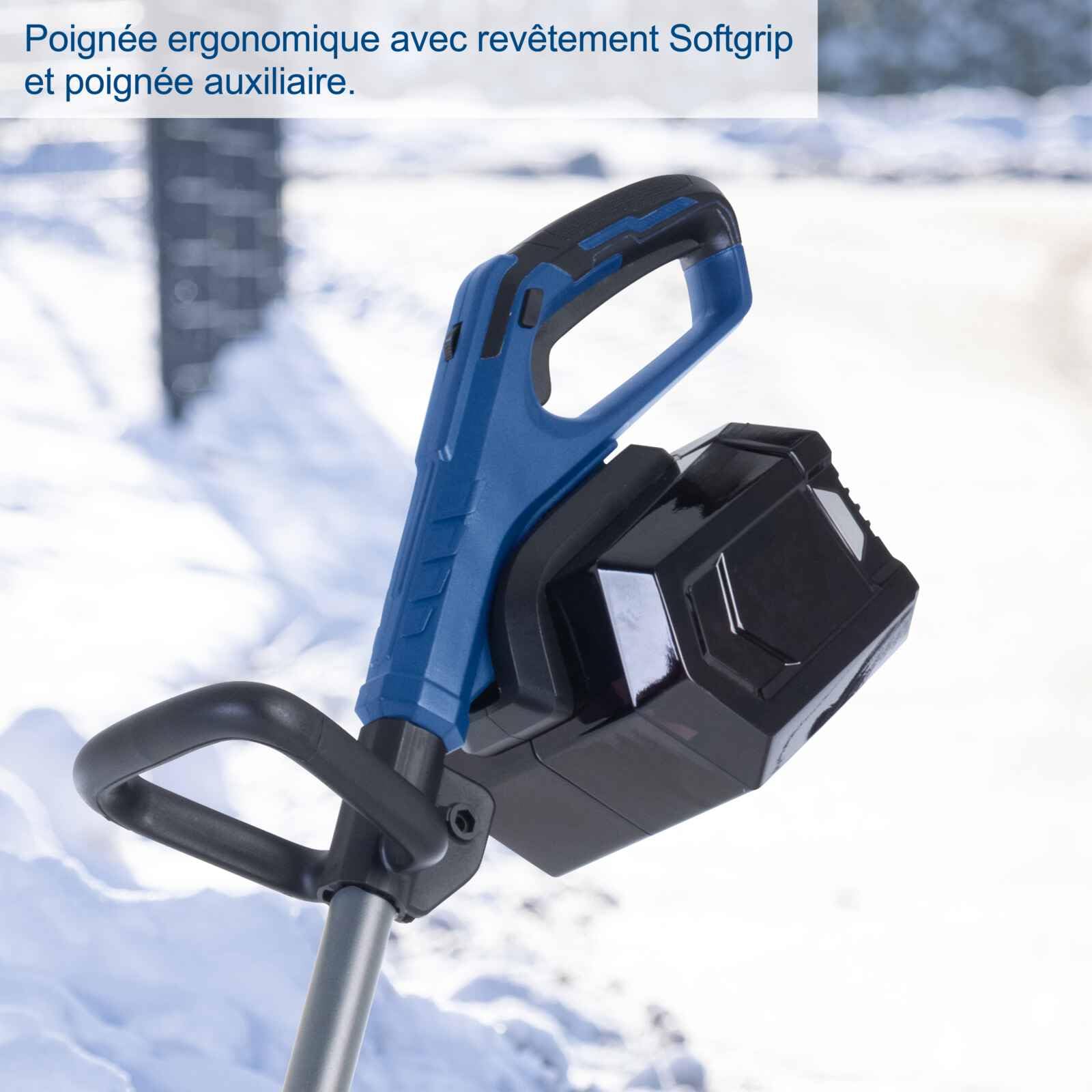Scheppach BC-SNB410-X Fraise à Neige sans Fil 40 cm 20V IXES 2 Batteries 4Ah + Chargeur Double