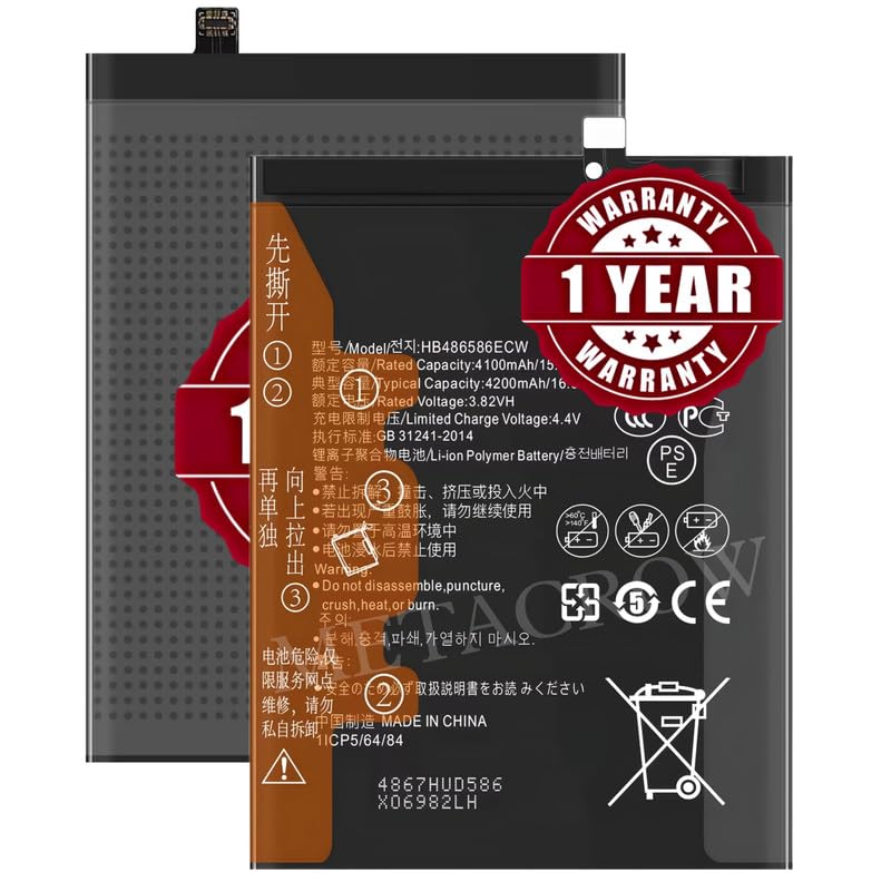 Image of Original HB486586ECW Battery Compatible with Huawei Mate 30 4G (TAS-L09, TAS-L29, TAS-AL00, TAS-TL00) - (4200mAh) - 1 Year Warranty CD6