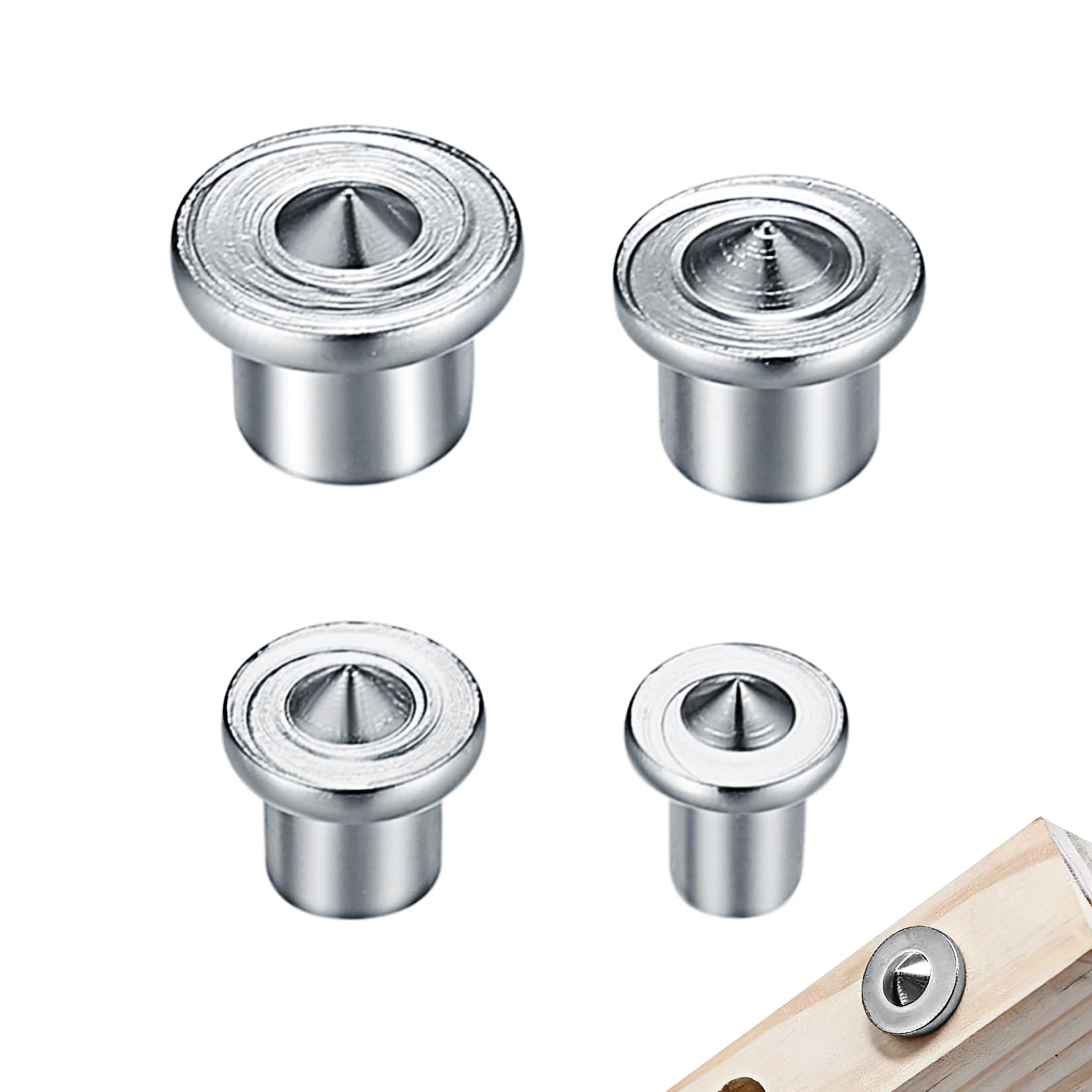 24 Pcs Dowel Centre Points Set, Woodworking Dowel Marker Alignment Tool, Tenon Center Pins for Accurate Drilling, 6/8/10/12 mm