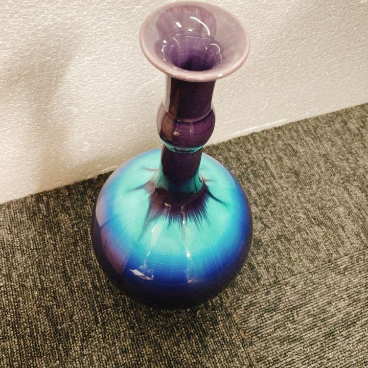 Amazon.co.jp: 九谷焼 人間国宝 三代 徳田八十吉 徳田正彦 花生