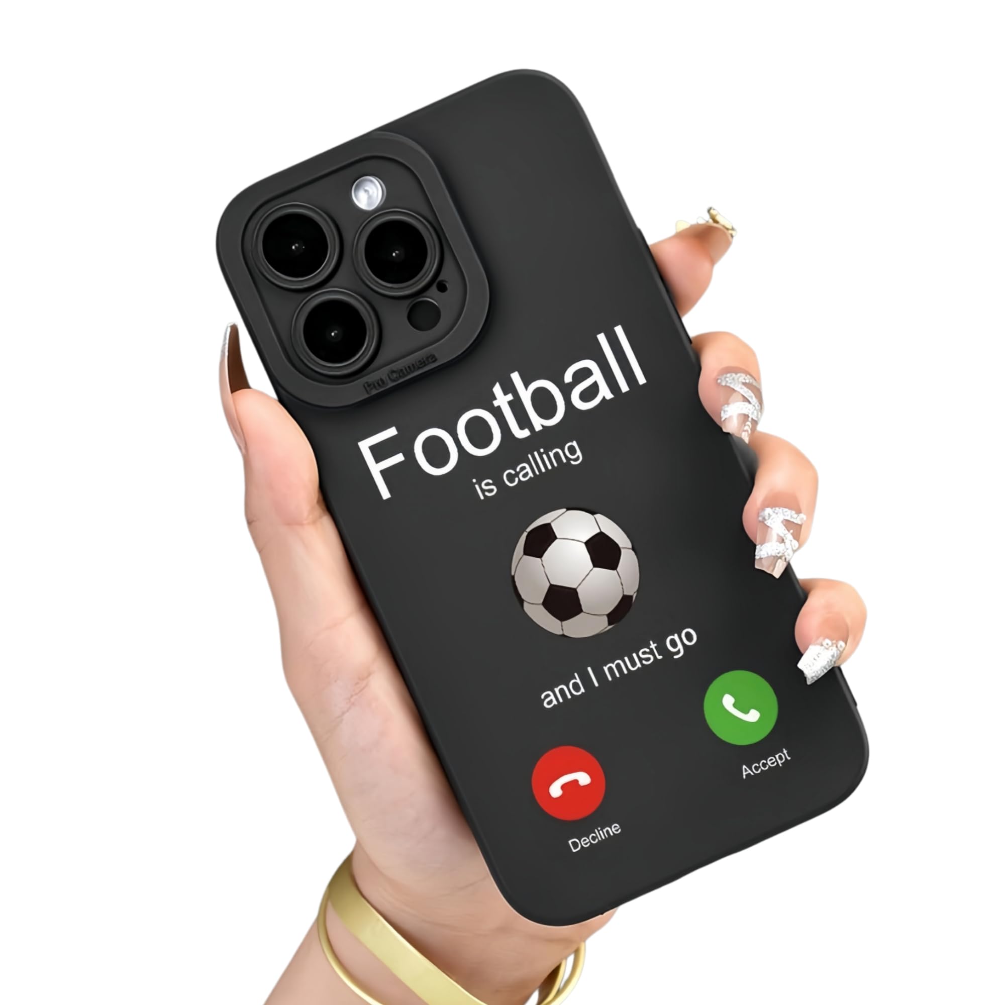 STEADAWG Football is Calling Phone Case Compatible with iPhone 17/16/15/14/13/12/11 ProMax, Funny Soccer Incoming Call Phone Cover for World Cup,