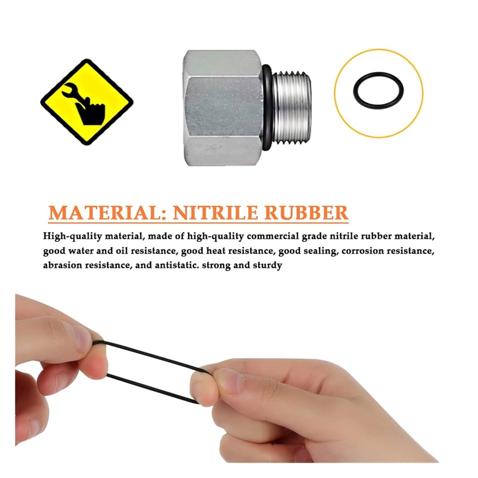 Juego de anillos de sellado de juntas tóricas de goma de 1200/740 Uds., juntas tóricas de caucho de nitrilo de alta presión, banda elástica de sellado NBR, juego de anillos O(740pcs with Tools)