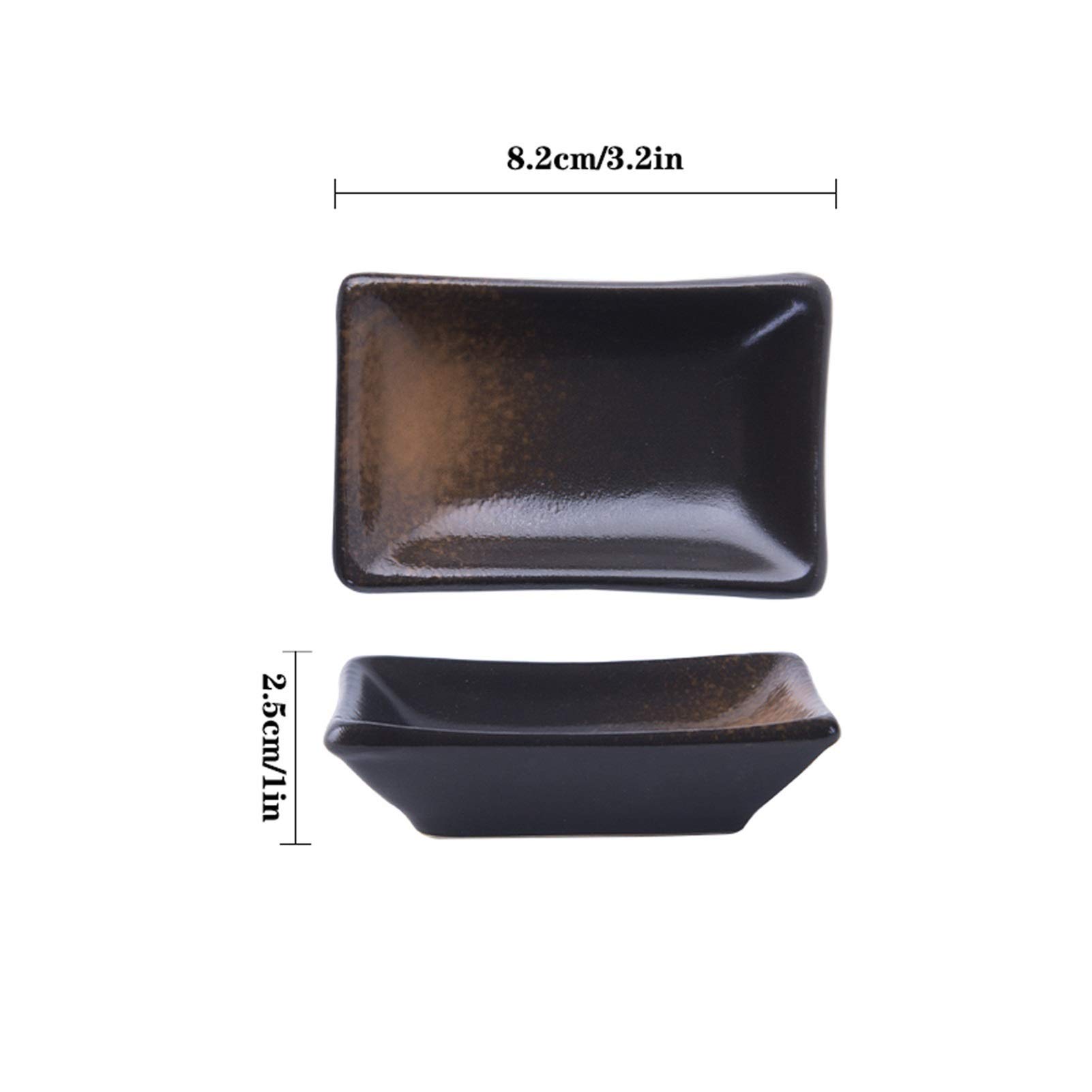 assiette snack 5 pack Sauce de style japonais - DIP Bols Côté Plaque Plats plats en céramique Mini Ramekin Idéal pour Sauce de soja, Ketchup, Assaisonnement plateau snack