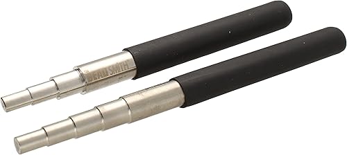 The Beadsmith Juego de mandriles de 2 piezas, elementos de alambre, crea formas redondas y ovaladas, acero al carbono, agarre de goma, 5 a 5.5