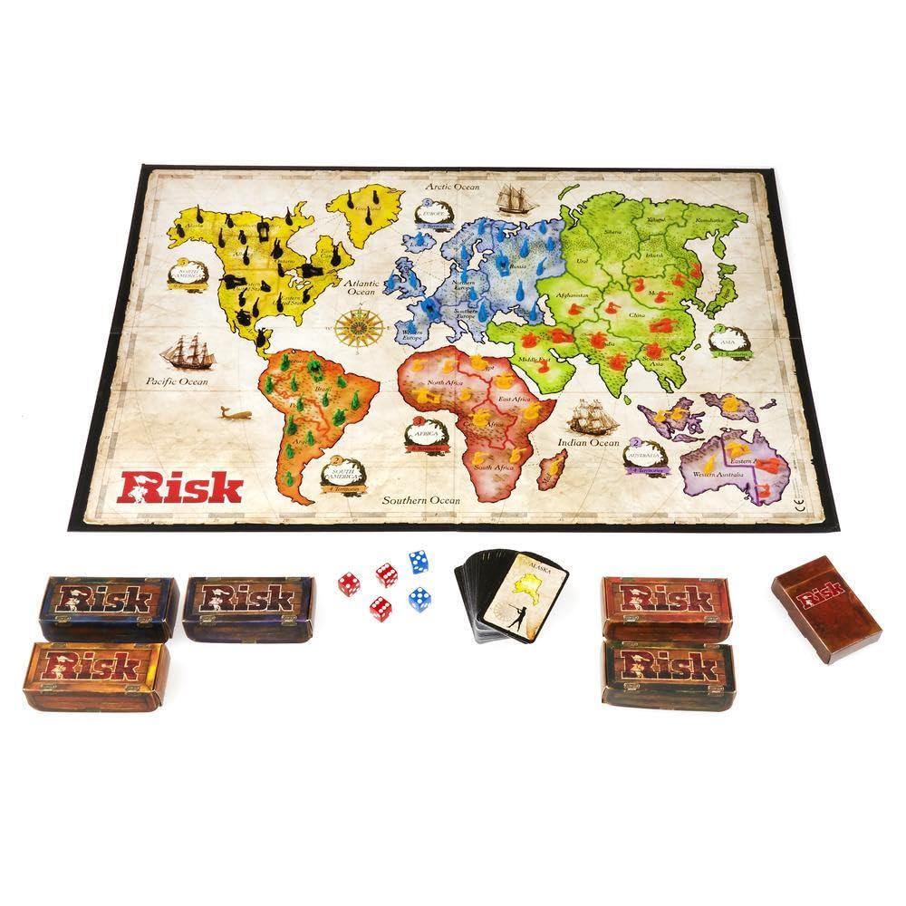 Hasbro Gaming - Risk Refresh DK (B7404): Militär-Strategie-Brettspiel für 5 Spieler ab 12 Jahren