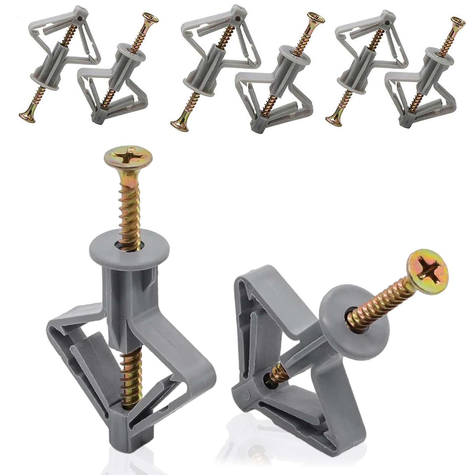 Set Tasselli Per Cartongesso - 32 Pezzi Con Viti A Ginocchiera, Per Pareti Cave E Mattoni - Foto 6