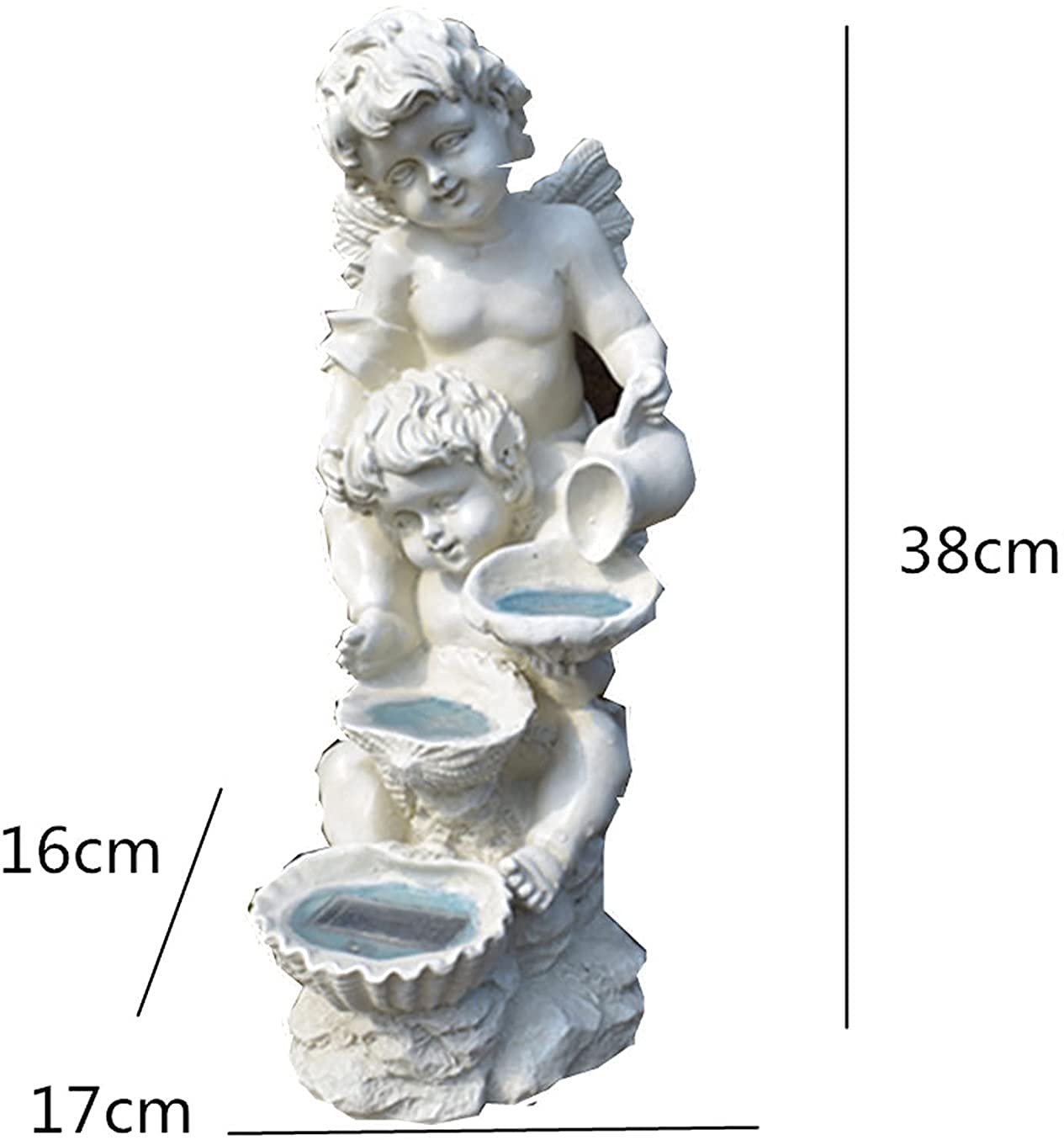 38 cm ogród słoneczny żywica chłopcy anioł na zewnątrz dom pokój dekoracja rzeźba statua europejska figurka figurki wewnętrzne