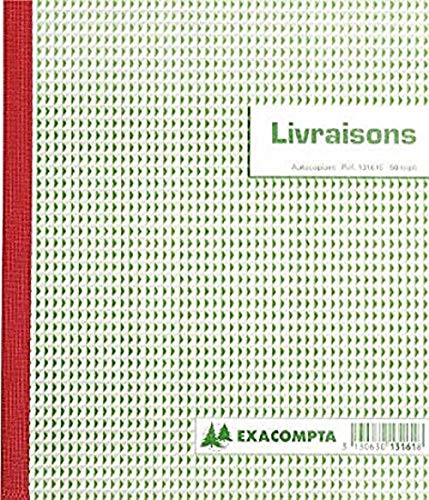 Exacompta - Réf. 13161AE - 1 Manifold LIVRAISONS - 50 feuillets numérotés et autocopiants - triplicatas (1 original + 2 copies) - format 210 x 180 mm - fabriqué en...