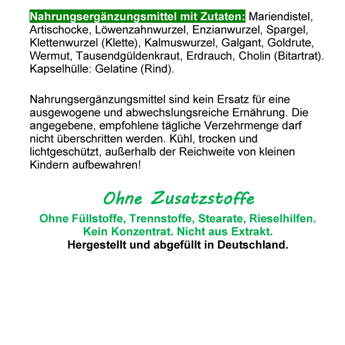 LEBER Vital Komplex Leberkapseln 3x120 Kapseln 12 Kräuter & Bitterstoffe mit Löwenzahn, Artischocke, Mariendistel + CHOLIN für normale LEBERFUNKTIONEN & FETTSTOFFWECHSEL. OHNE ZUSATZSTOFFE 26454-3