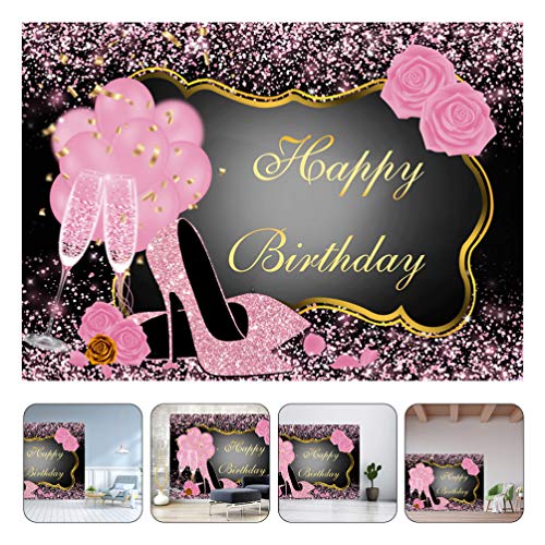 Lurrose 210X150cm Aniversário Pano de Fundo Fotografia Fundo Aniversário Das Mulheres Dos Saltos Alt