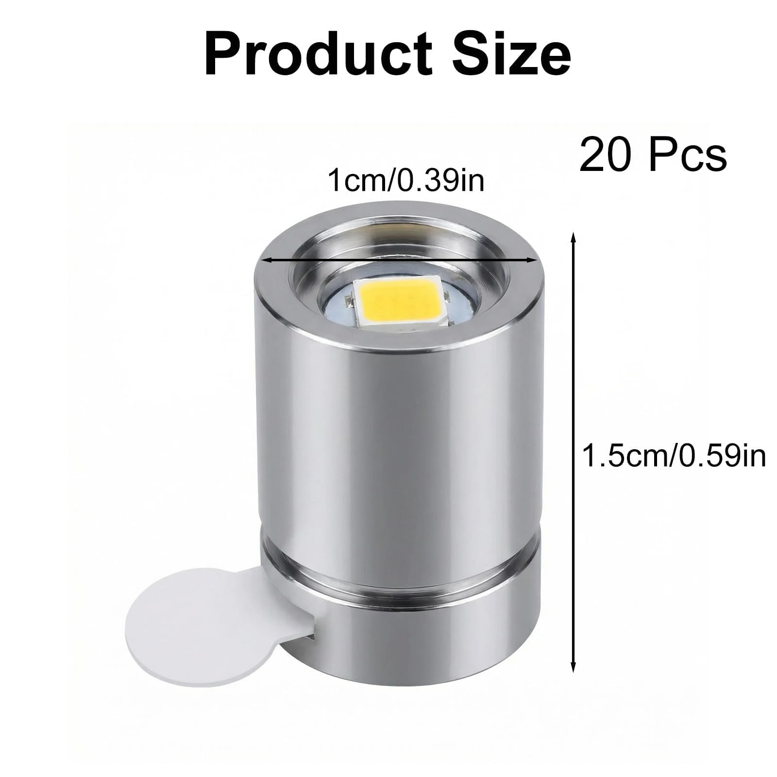 Pack de Luces LED Pequeñas, Mini Lámparas a Pilas para Manualidades, Decoración de Fiestas y Accesorios para Casa de Muñecas, Iluminación Versátil para Proyectos Creativos (20, Blanco Cálido) — view 2