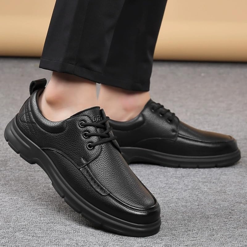 Breathable Leather Lace-Up Dress Shoes Men Business Formal Genuine Leather Casual Shoes2