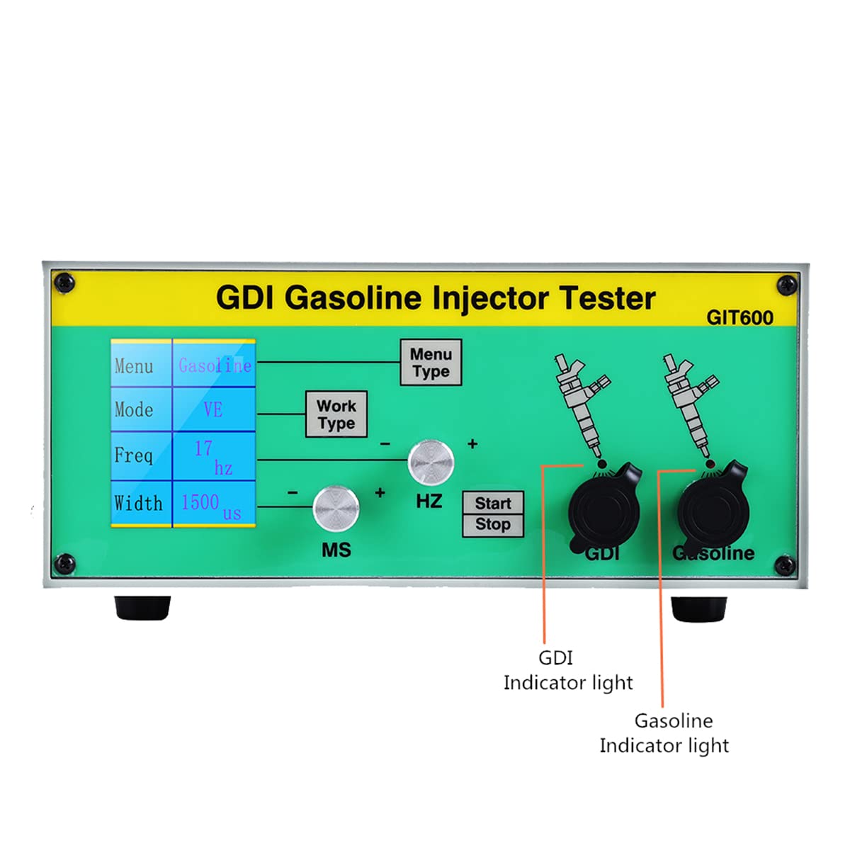 GIT600 GDI/FSI Tester wtryskiwaczy benzyny Tester wtryskiwaczy benzyny Tester wtryskiwaczy samochodowych Tester bezpośredniego wtrysku benzyny