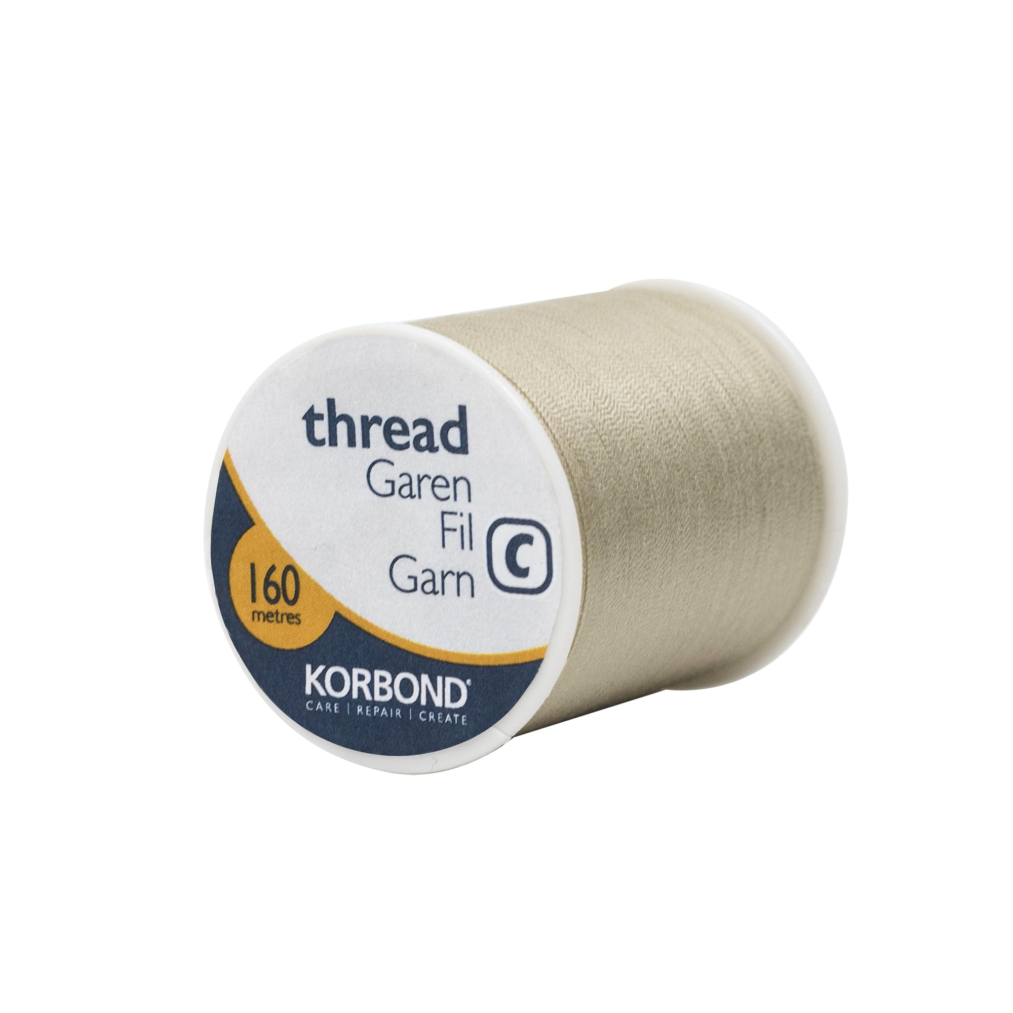Korbond Sewing Thread - Khaki - 160m - Polyester - Hand and Sewing Machine Sewing