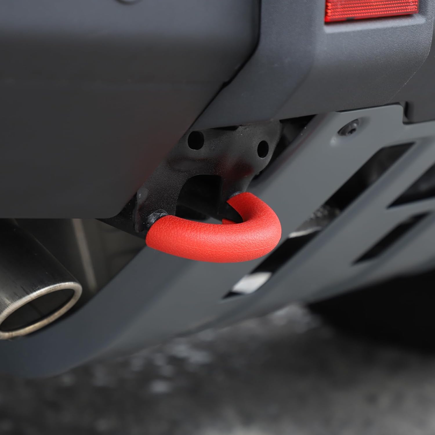 Bumper Tow Hook Covers Compatible with INEOS Grenadier 2020-2025 Accessories, Front & Rear Bumper Tow Trailer Hitch Receiver Cover, Towing Hitch Rubber Sleeve Protector Cover Trim (Red)