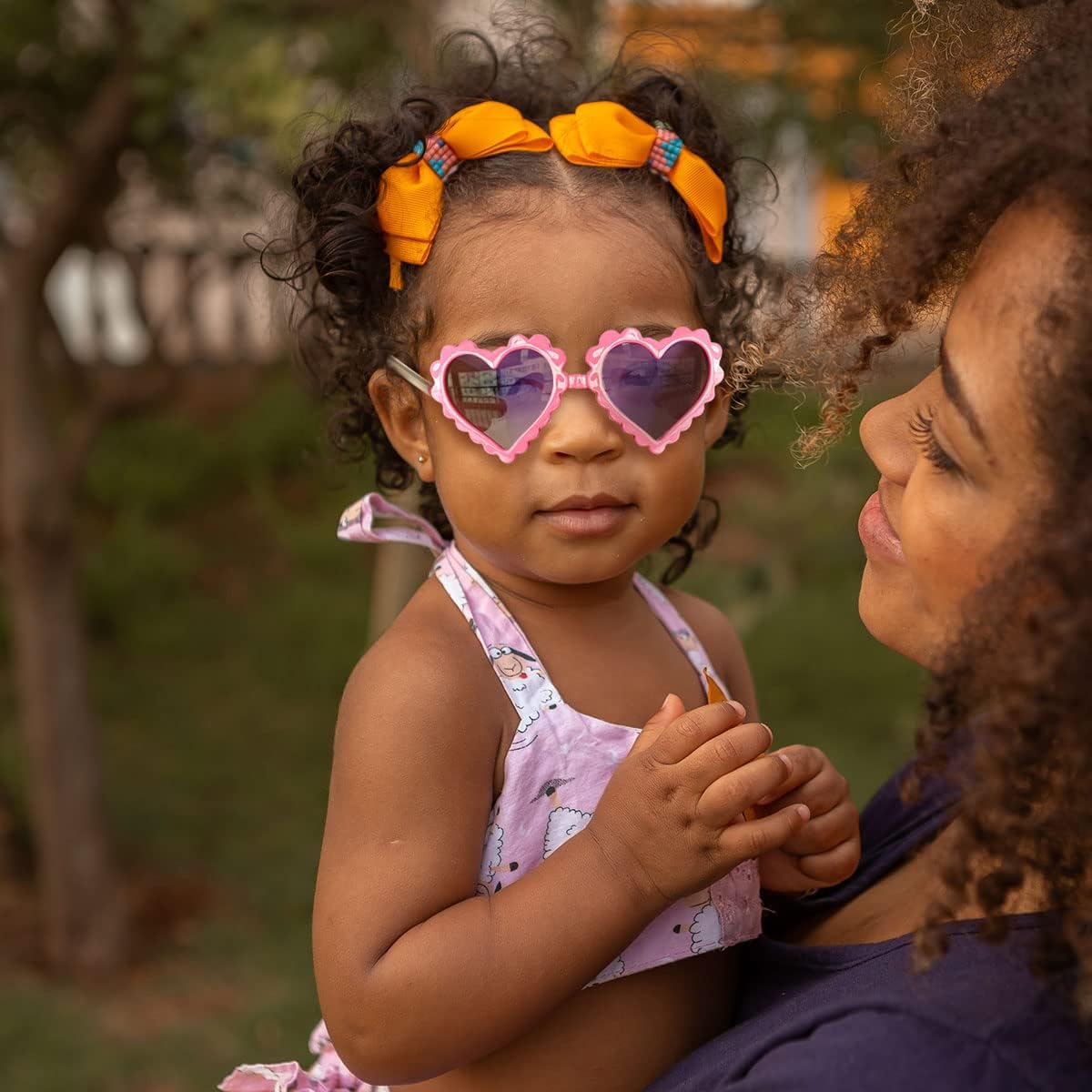 Girls Heart Sunglasses for Toddler Party Beach, UV 400 Protection Heart Flower Glasses Age 2-7