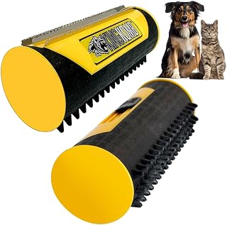 KingKanine Self-Cleaning Deshedding Brush for Dogs, Cats & Horses - Reduces Shedding, Gentle Grooming for Short-Medium Coats