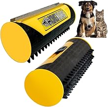 King Kanine Deshedding Dog Brush - Self Cleaning Deshedding Brush for Cats Dogs and Horses - Pet Comb for Grooming and Removing Loose Hair - Designed for Short to Medium Coats of All Stages
