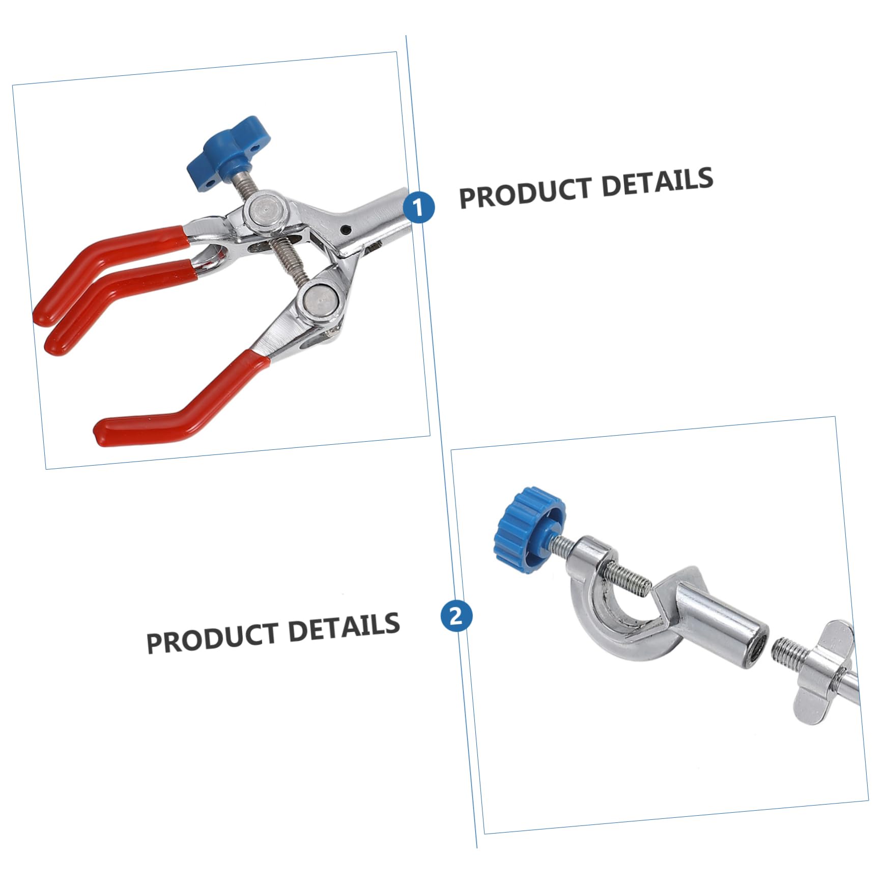FUNOMOCYA 1pc Adjustable Three Prong Flask Clamp Versatile Test Tube Holder and Condenser Laboratory Holder for Science Experiments