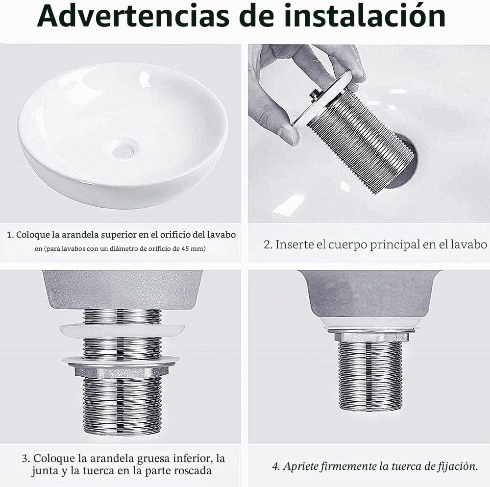 Juego de desagüe de latón válvula de Emergencia Antigua sin rebosadero para Ducha de Lavabo