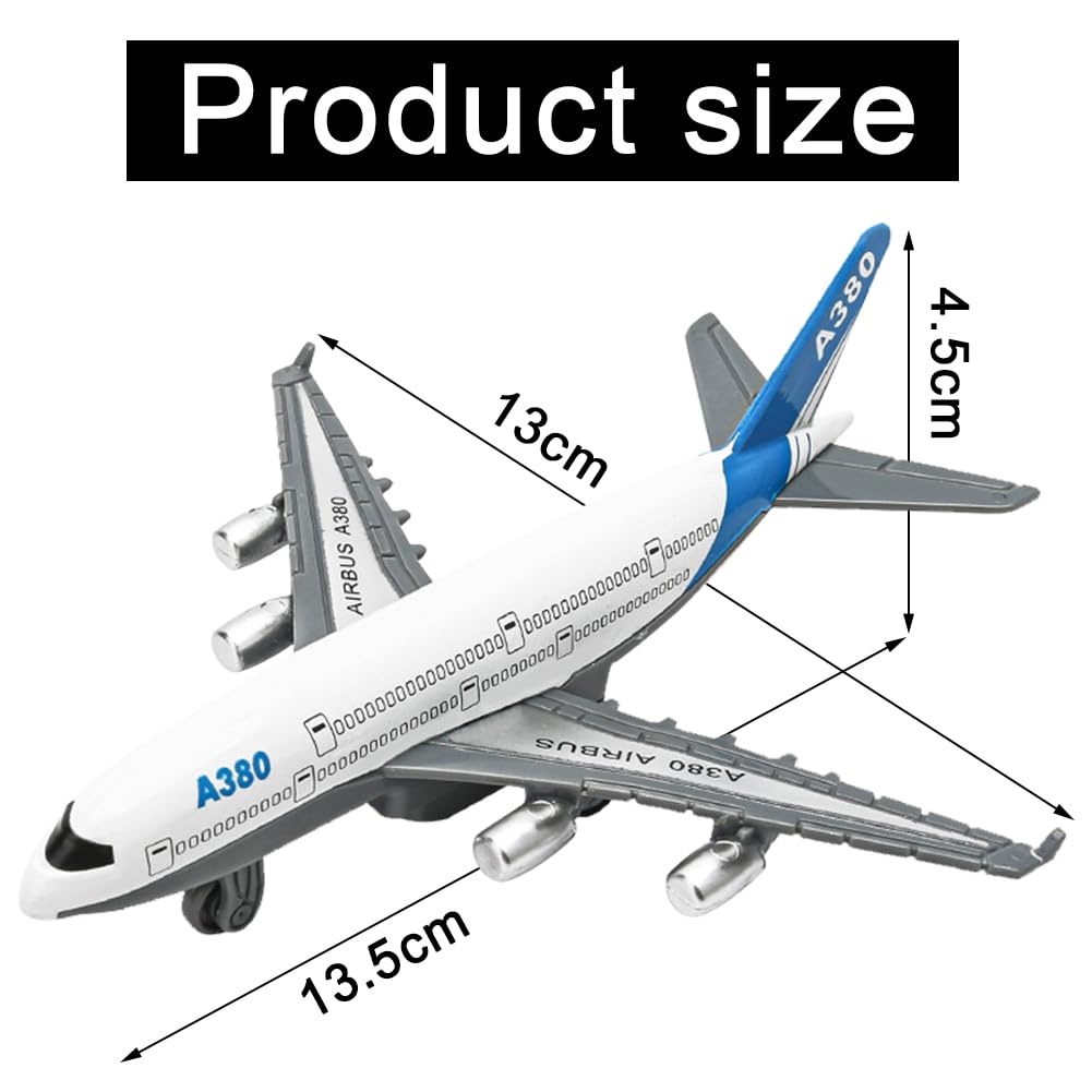 KCJDCDG Aeroplane Toys 2Pcs Airplane Model Diecast Aircraft Plane Ornament for Children Collection Table Top Decoration Gifts - Image 2
