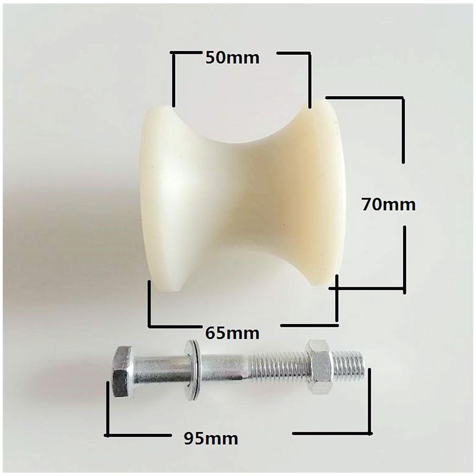 Puleggia a U con tubo rotondo da 50 mm con supporto a rulliera guida per cavi per sistema di puleggia per cavi per sollevamento e trazione efficienti