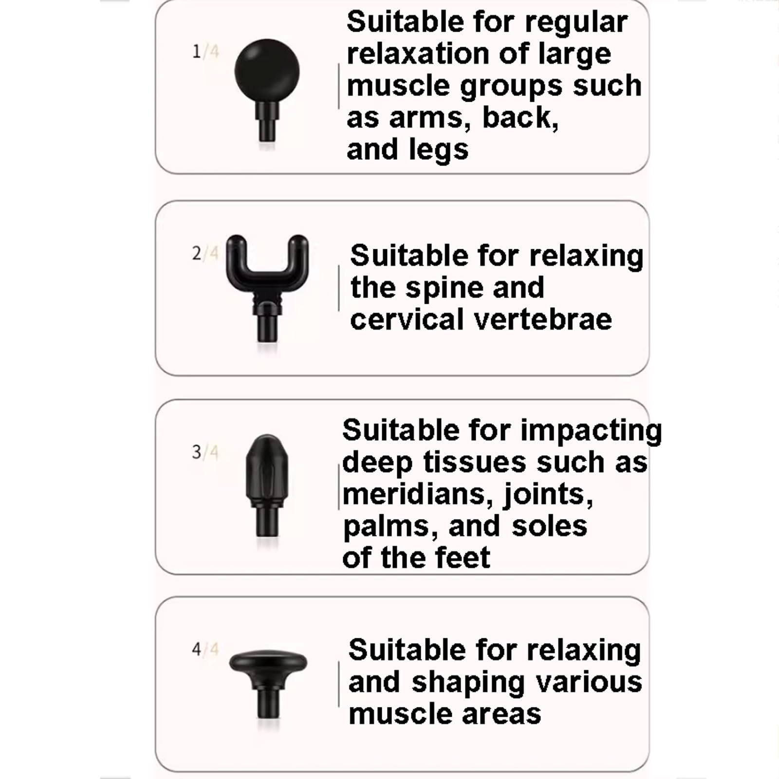 Multifuncional Pistola de masaje de aleación de aluminio con 8 velocidades y 4 cabezales de masaje, mini masajeador de mano recargable for uso doméstico y de oficina. ajustable(Rot)
