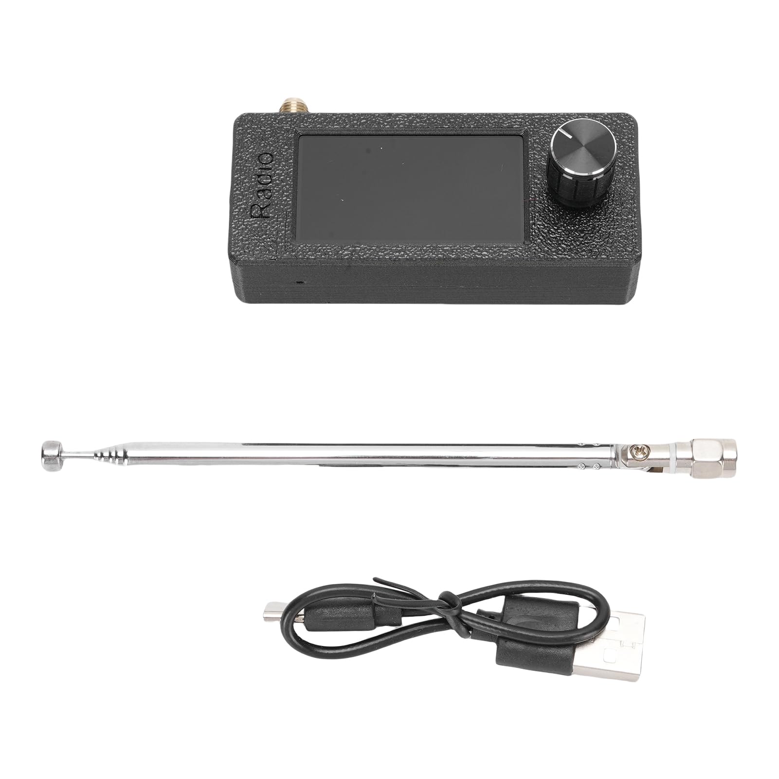 Radio de Bolsillo LW MW SW 150kHz-30MHz VHF 64-108MHz, Radio Compacta Portátil Recargable con Cable USB, para Viajes Al Aire Libre
