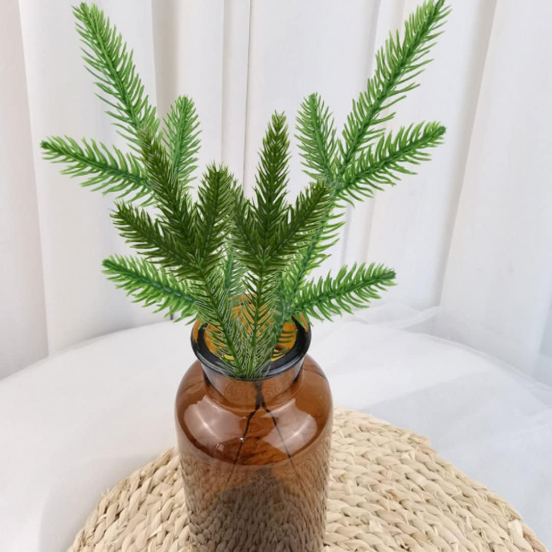 Artificial Pine Branches Fake Greenery Pine Needle Picks Plants for DIY Garland Wreath 60PCSArtificial Branch