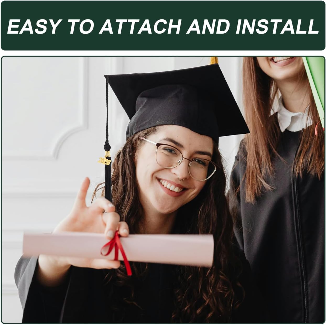 Gadpiparty 4pcs 2026 Memorial Decorations Tassel for Graduation Hat Grad Tassel Charm Black - Image 7