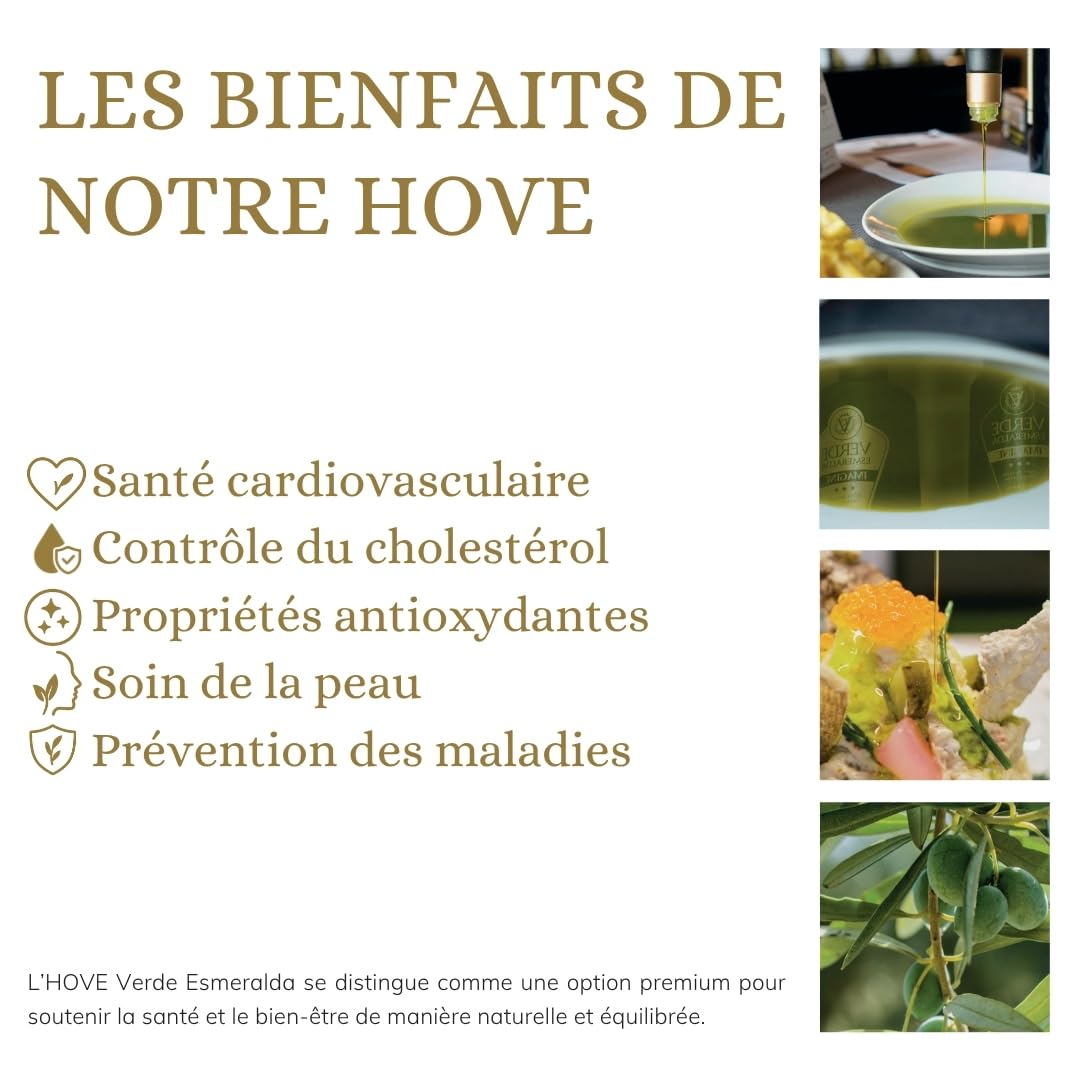 Verde Esmeralda Huile d’Olive Picual – Espagne-Jaén 500ml | Olive Oil Premium filtrée de Cazorla, huile d’olive espagnole au goût fruité avec herbe fraîche, de tomate et d’amande.