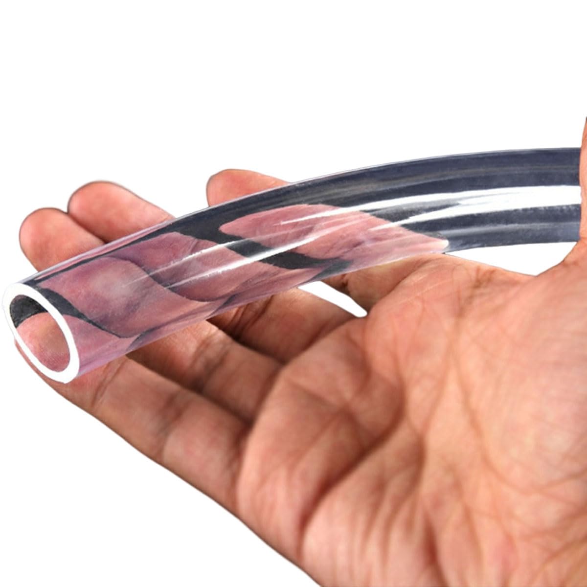 Puyuna One Color Clear Pvc Tubing Pipe,Hose Tube 12Mm Id X 14Mm Od For Fish, Engineering, Industry Multipurpose Length 5-50M(Length: 15 Meter)