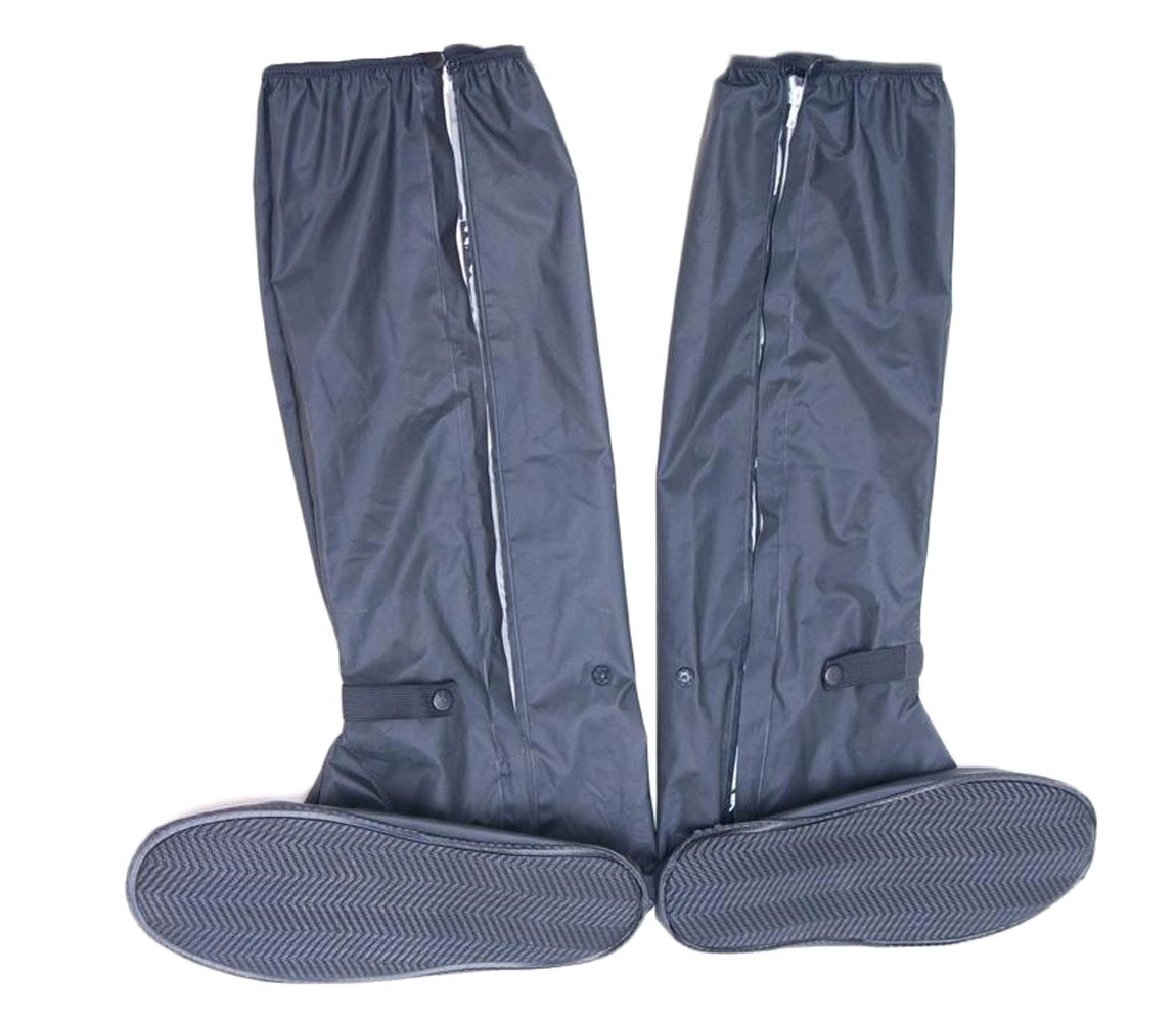 Men's Long Tall Canister Rainproof Shoe Covers Rain Shoe Covers Motorcycle Riding Kneepad (L)