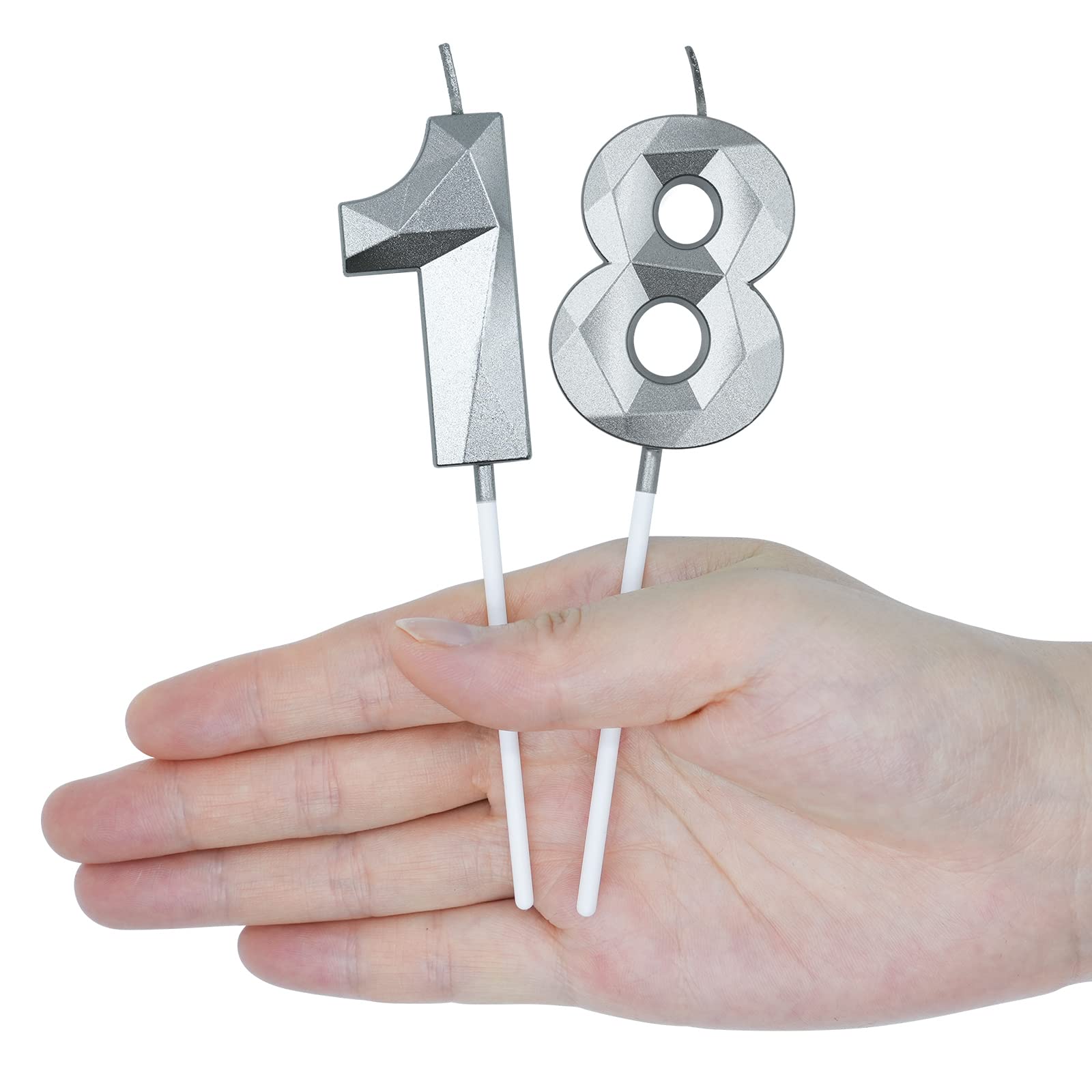 candle✣candle Amazon.com: 67th & 76th Birthday Candles for Cake, Silver Number