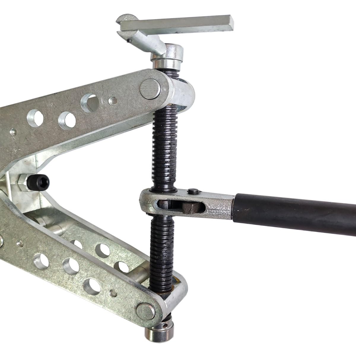 Manual Sheet Metal Hole Punch Kit - Steel & Aluminum Plate Punching Tool for Flat & Angle Steel, Copper & Stainless Steel