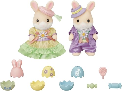 Calico Critters Juego de celebración de Pascua edición limitada con 2 figuras y accesorios