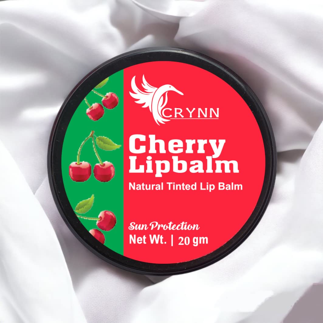 Crynn Essential Cherry Lip balm Natural Tinted Lip Balm Sun Protection
