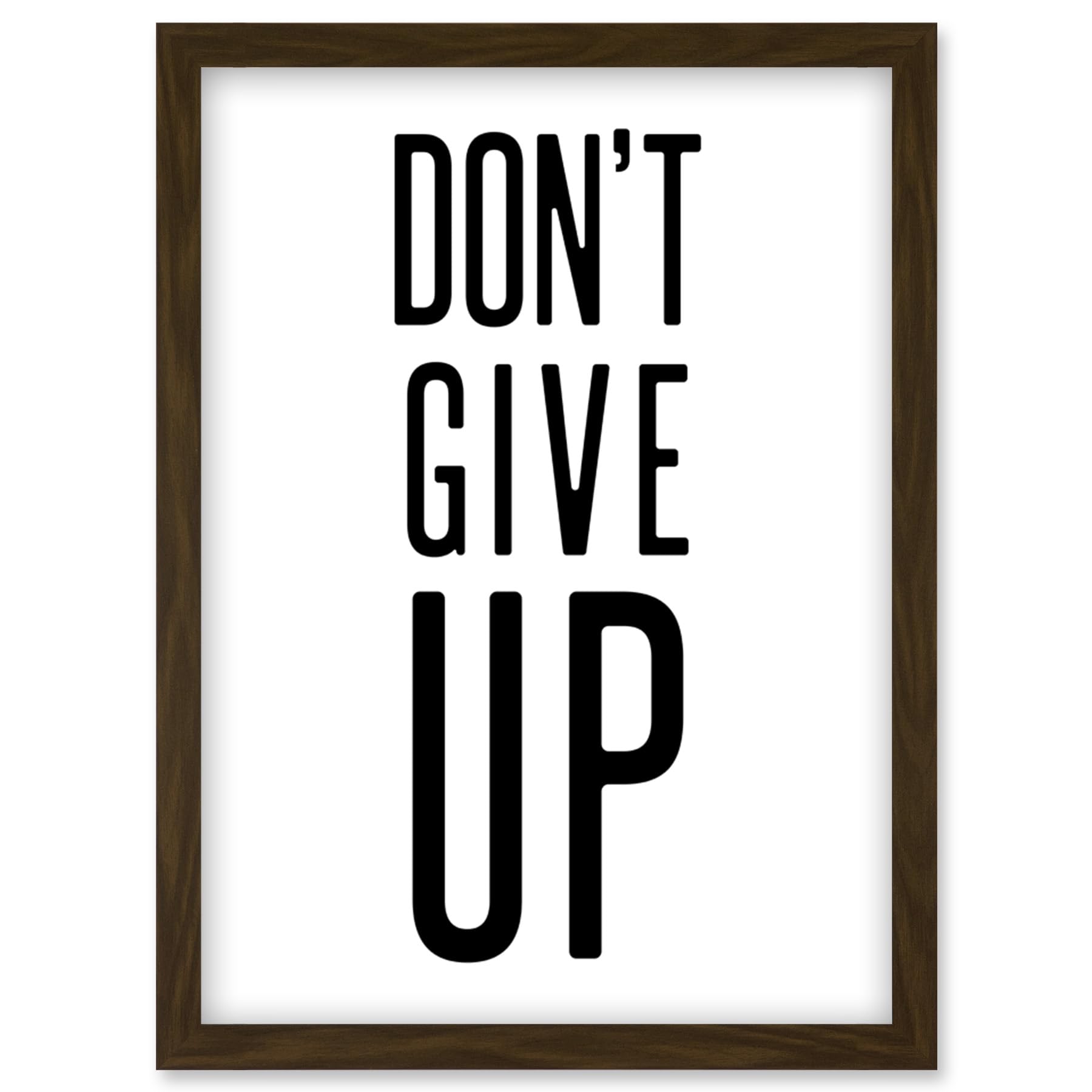 Artery8 Exercise Inspiration Don't Give Up Exercise Work Out Motivation Gym Aesthetic Artwork Framed Wall Art Print A4